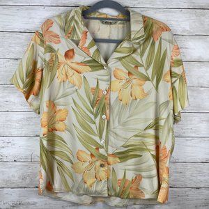 Tommy Bahama Womens Hawaiian Silk Camp Shirt Large
